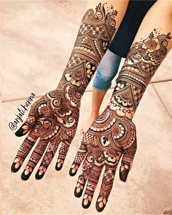 Bridal Mehndi Designs For Full Hands - ZeroKaata Studio