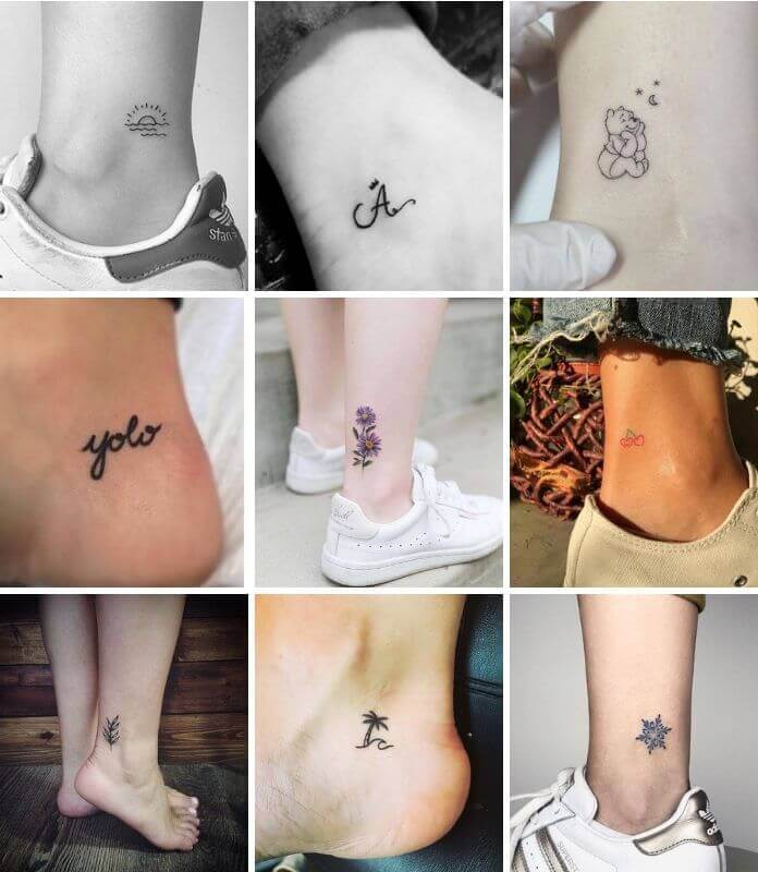 small tattoos for girls: Leg tattoo designs