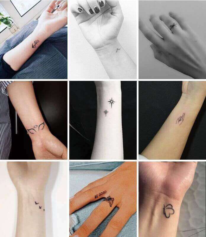 Small Tattoo For Girls: Wrist & Finger Tattoos